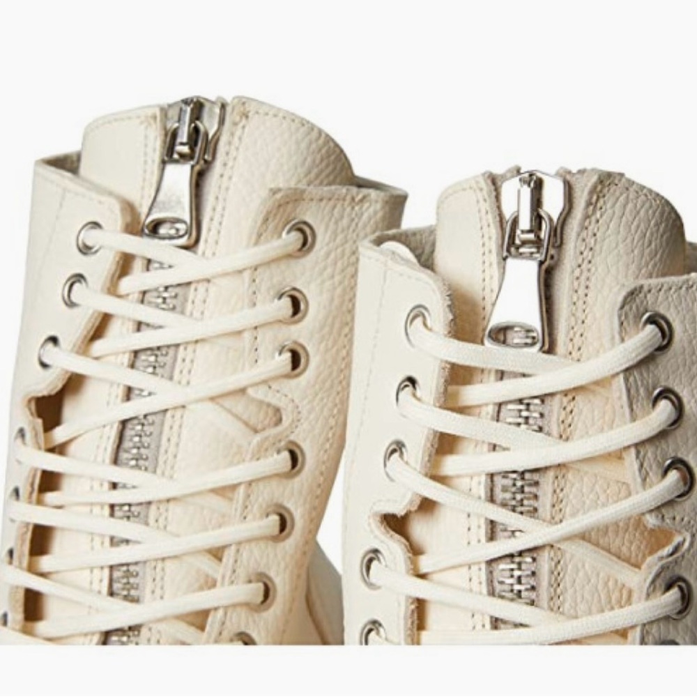 Sz 12 Steve Madden 'The Guard Boot' Cream - Picture 5 of 16
